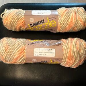 2pk Caron butterscotch Dazzleaire yarn.  Total weight 6 oz, same dye lot